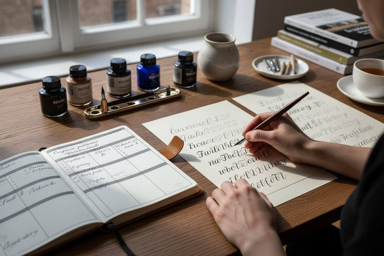 Ćwiczenia kaligraficzne — jak planować postęp