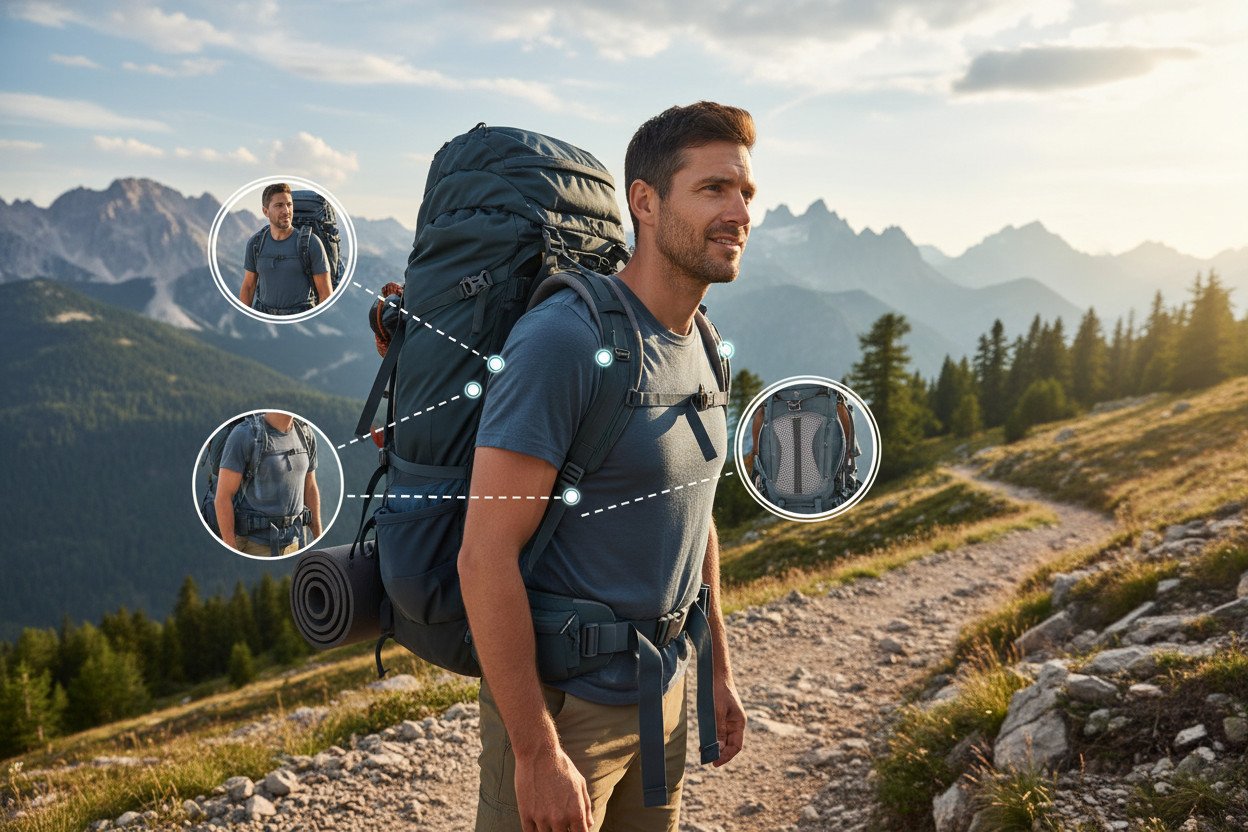 Jak czytać system nośny i dopasowanie plecaka na góry