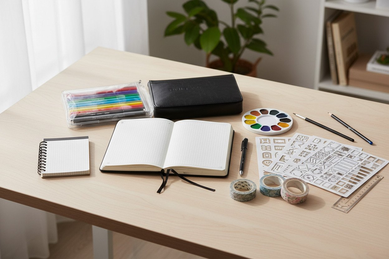 Lista materiałów do bullet journala — co naprawdę potrzebne