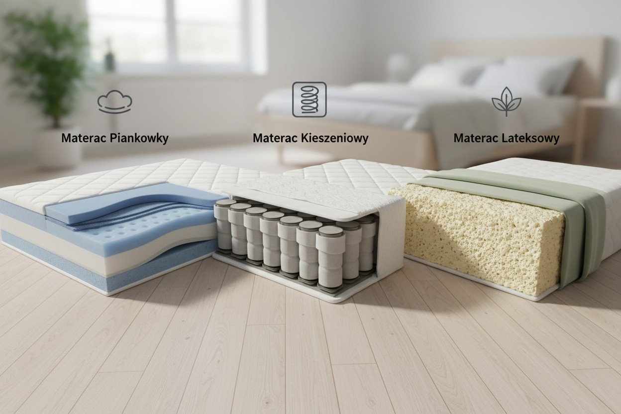 Materac piankowy, kieszeniowy czy lateksowy — porównanie typów