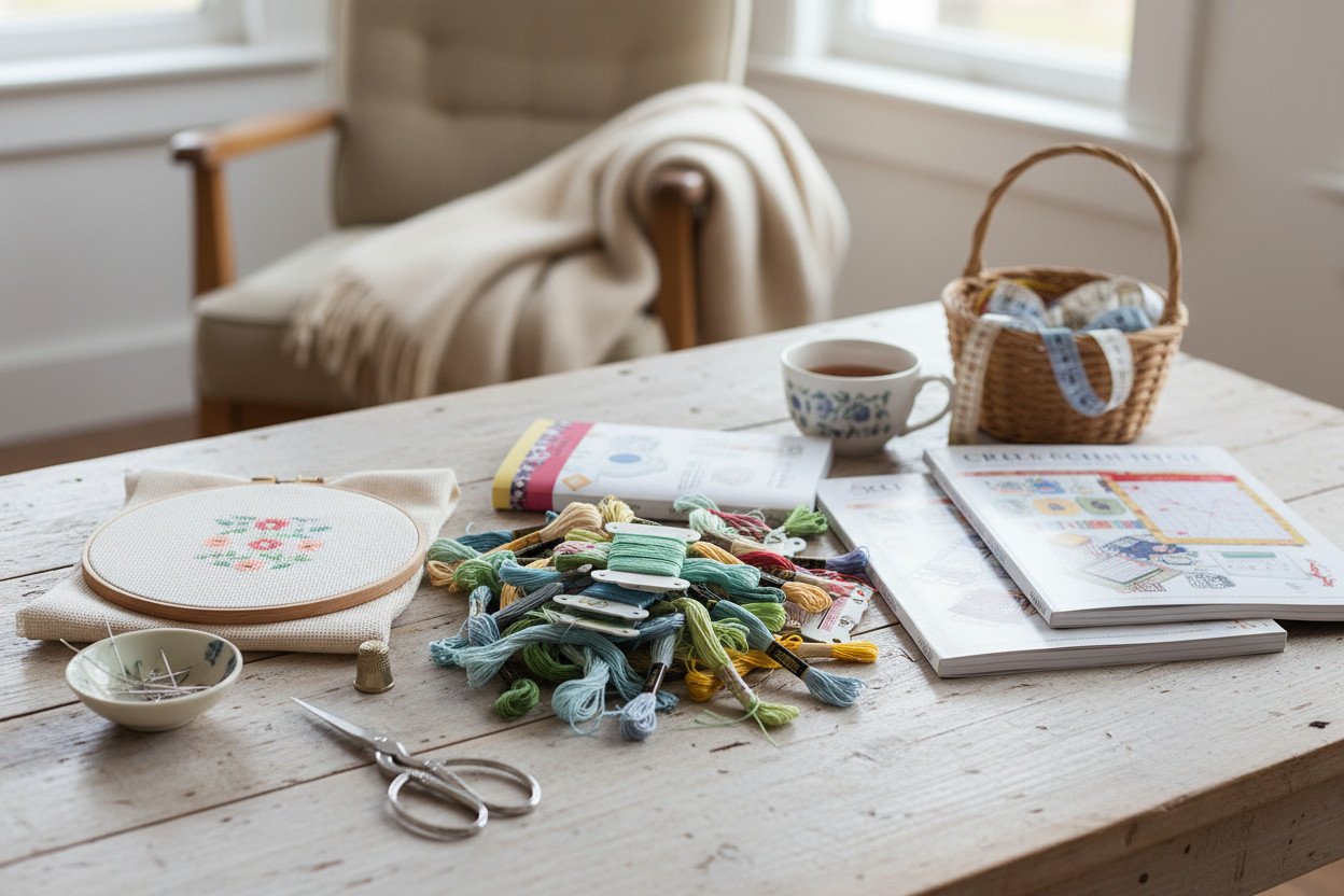 Materiały do haftu krzyżykowego — co kupić na start