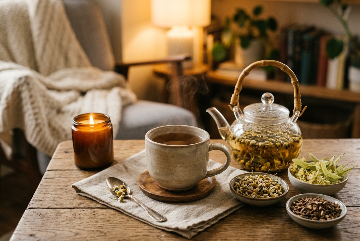 Rumianek, lipa i kozłek lekarski — trójka, która uspokaja nerwy