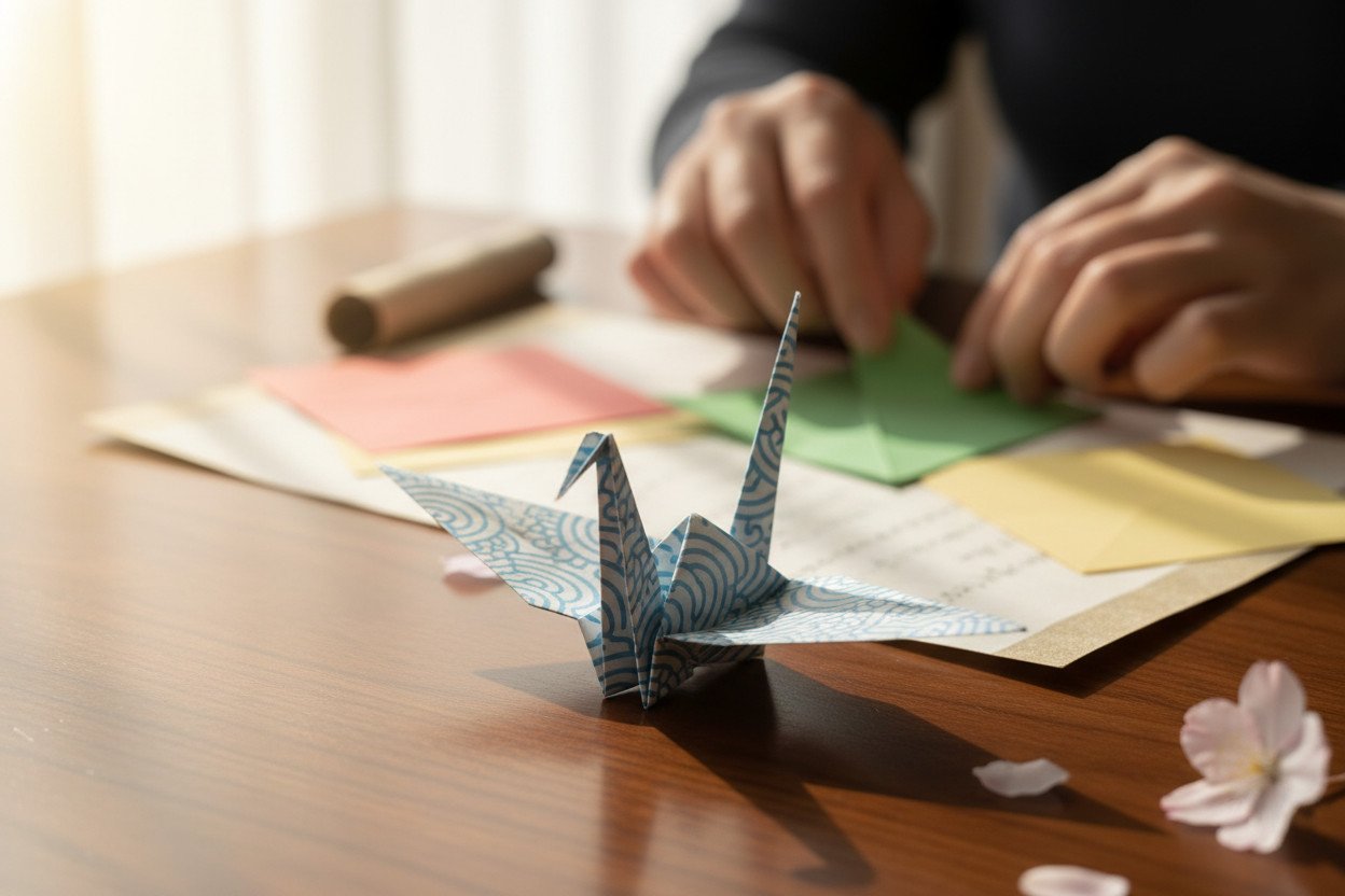 Żuraw origami — symbol japońskiego składania papieru